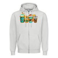 Ice Hockey Coffee Zipper Hoodie | Teevron