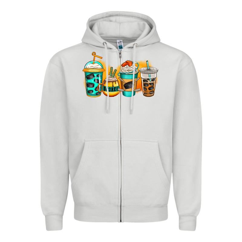 Ice Hockey Coffee Zipper Hoodie by Jasminsmagicworld | Teevron