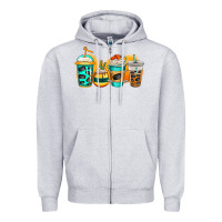 Heather Grey ice hockey coffee Zipper Hoodie - Jasminsmagicworld