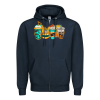 Navy ice hockey coffee Zipper Hoodie - Jasminsmagicworld
