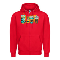 Red ice hockey coffee Zipper Hoodie - Jasminsmagicworld
