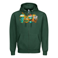 Sports Green ice hockey coffee Zipper Hoodie - Jasminsmagicworld