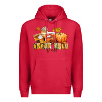 Cardinal happy fall y'all Premium Hoodie - LillyAllenDesigns