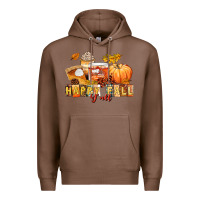 Chestnut happy fall y'all Premium Hoodie - LillyAllenDesigns
