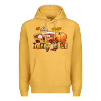 Mustard happy fall y'all Premium Hoodie - LillyAllenDesigns