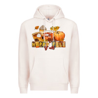 Pale Pink happy fall y'all Premium Hoodie - LillyAllenDesigns