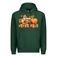 Sports Green happy fall y'all Premium Hoodie - LillyAllenDesigns