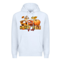 White happy fall y'all Premium Hoodie - LillyAllenDesigns
