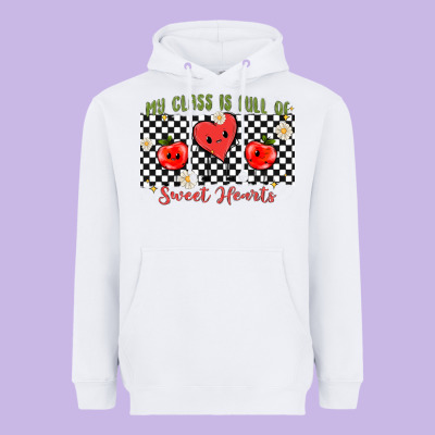 My Class Full Of Sweet Hearts Heavyweight Hoodie Designed By Maliassmallbusiness