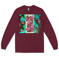 Burgundy pink floral nurse with flowers Long Sleeve Tee - AdoDesignShop
