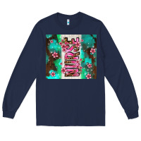 Navy pink floral nurse with flowers Long Sleeve Tee - AdoDesignShop