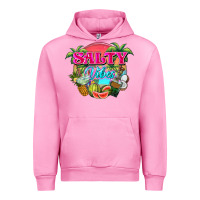 Fuchsia Pink Salty vibes summer Urban Hoodie - NancyCooperArtShop