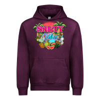 Mauve Wine Salty vibes summer Urban Hoodie - NancyCooperArtShop