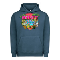 Pigment Midnight Navy Salty vibes summer Urban Hoodie - NancyCooperArtShop
