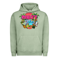 Pigment Oil Green Salty vibes summer Urban Hoodie - NancyCooperArtShop