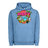 Pigment Pebble Blue Salty vibes summer Urban Hoodie - NancyCooperArtShop