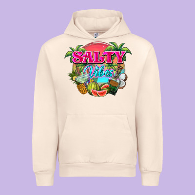 Salty Vibes Summer Urban Hoodie Designed By Nancycooperartshop