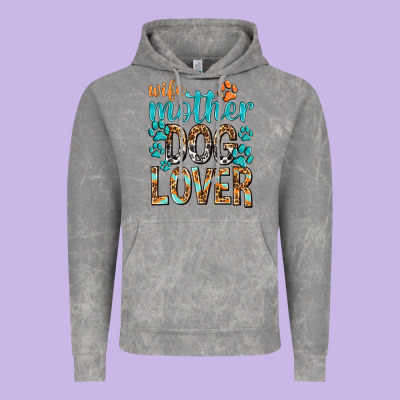 Wife Mother Dog Lover With Paws Vintage Hoodie Designed By Texasbilliewilder
