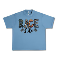 Pebble Blue race life Urban Heavy Tee - CowhideDigitalArt