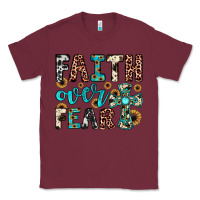 Burgundy faith over fear Classic Tee - JahusDesignShop