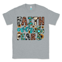 Heather Grey faith over fear Classic Tee - JahusDesignShop