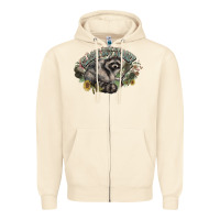 Sandshell classy but trashy racoon Zipper Hoodie - NancyCooperArtShop