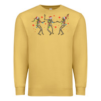 Antique Gold dancing skeleton christmas Premium Sweatshirt - MaliasSmallBusiness