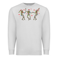 Dove Grey dancing skeleton christmas Premium Sweatshirt - MaliasSmallBusiness