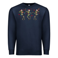 Navy dancing skeleton christmas Premium Sweatshirt - MaliasSmallBusiness