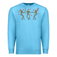 Ocean Blue dancing skeleton christmas Premium Sweatshirt - MaliasSmallBusiness