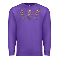 Purple dancing skeleton christmas Premium Sweatshirt - MaliasSmallBusiness