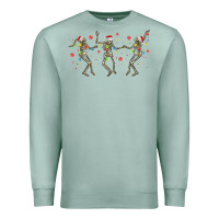 Seafoam dancing skeleton christmas Premium Sweatshirt - MaliasSmallBusiness