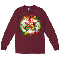 Burgundy Christmas Pinata Ornament Long Sleeve Tee - Artiststas