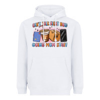 White can't talk right now doing mom stuff Heavyweight Hoodie - MaliasSmallBusiness