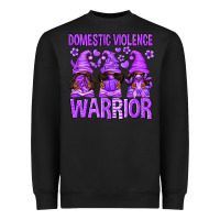 Black Domestic Violence Warrior Afro Gnomes Heavyweight Sweatshirt - texasbilliewilder