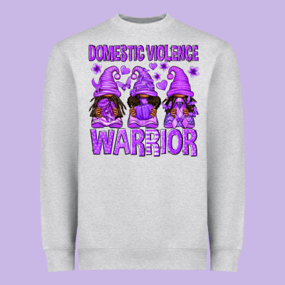 Domestic Violence Warrior Afro Gnomes Heavyweight Sweatshirt Designed By Texasbilliewilder