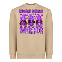 Mushroom Domestic Violence Warrior Afro Gnomes Heavyweight Sweatshirt - texasbilliewilder