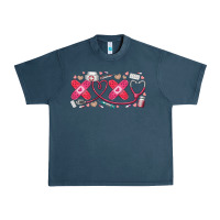 Midnight Navy xoxo valentine Urban Heavy Tee - RacoonDesign