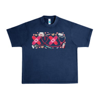 Navy xoxo valentine Urban Heavy Tee - RacoonDesign