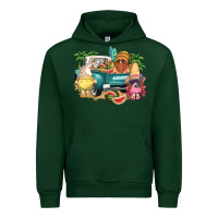 Forest Green summer gnomies truck Urban Hoodie - NancyCooperArtShop