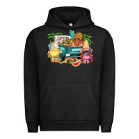 Pigment Black summer gnomies truck Urban Hoodie - NancyCooperArtShop