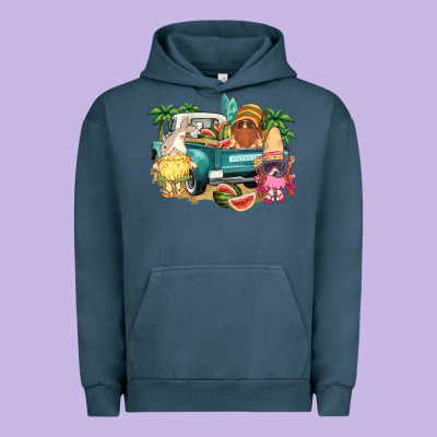 Summer Gnomies Truck Urban Hoodie Designed By Nancycooperartshop