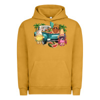 Pigment Peanut Butter summer gnomies truck Urban Hoodie - NancyCooperArtShop