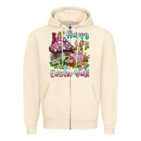 Sandshell happy easter y'all rabbit Zipper Hoodie - BarkalooDesign
