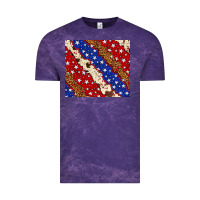 Cloud Purple 4th of July USA flag leopard cowhide 20oz tumbler Vintage Tee - Neo Western