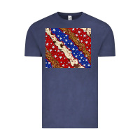 Vintage Denim 4th of July USA flag leopard cowhide 20oz tumbler Vintage Tee - Neo Western