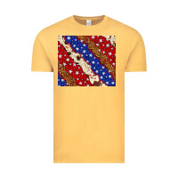 Vintage Mustard 4th of July USA flag leopard cowhide 20oz tumbler Vintage Tee - Neo Western