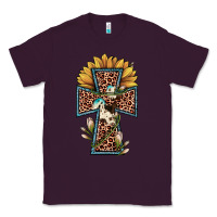 Plum leopard cross  sunflower Classic Tee - JahusDesignShop