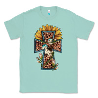 Seafoam leopard cross  sunflower Classic Tee - JahusDesignShop