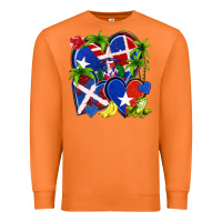 Carrot puerto rico with dominican republic hearts Premium Sweatshirt - NancyCooperArtShop